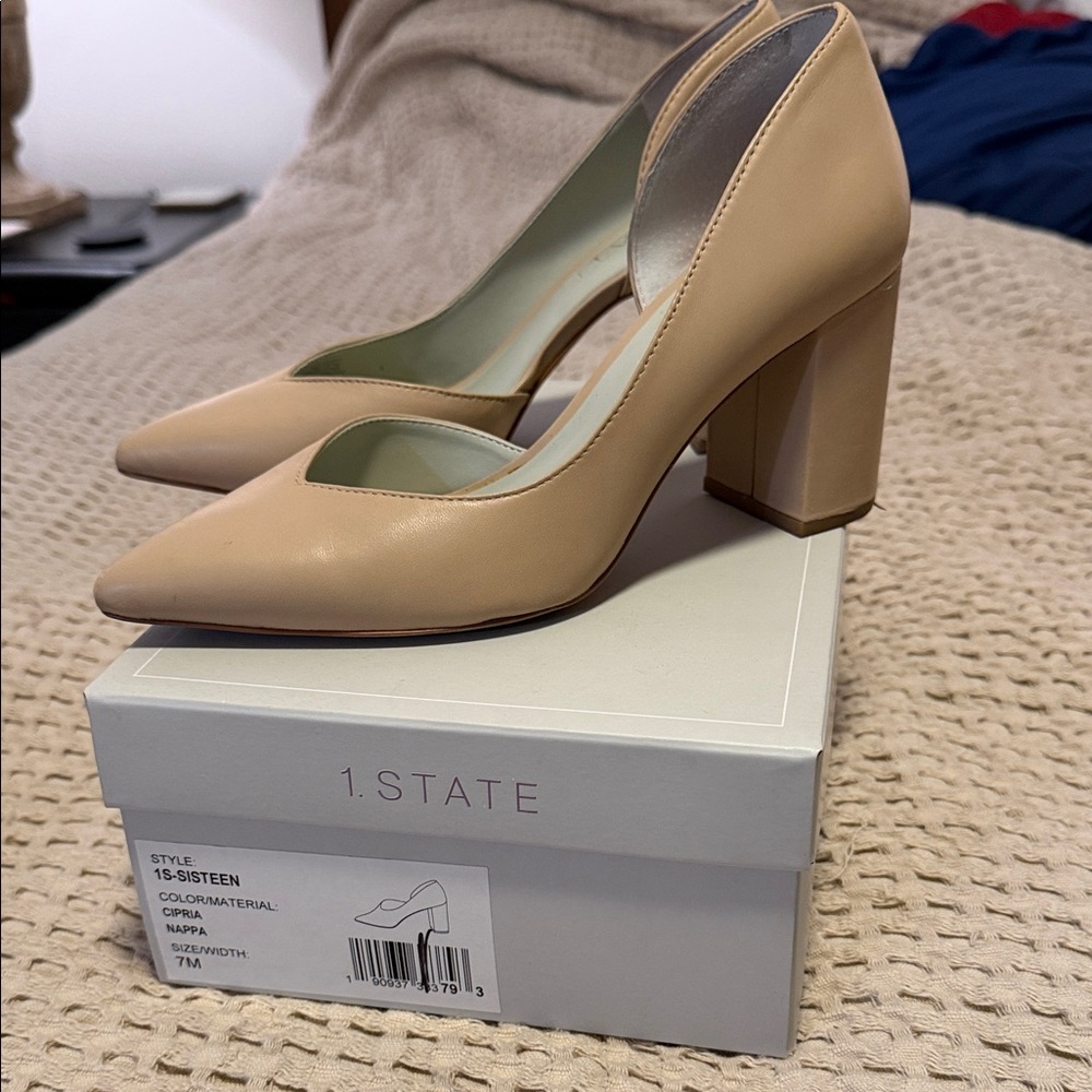 1. State Women's Nude Block Heels